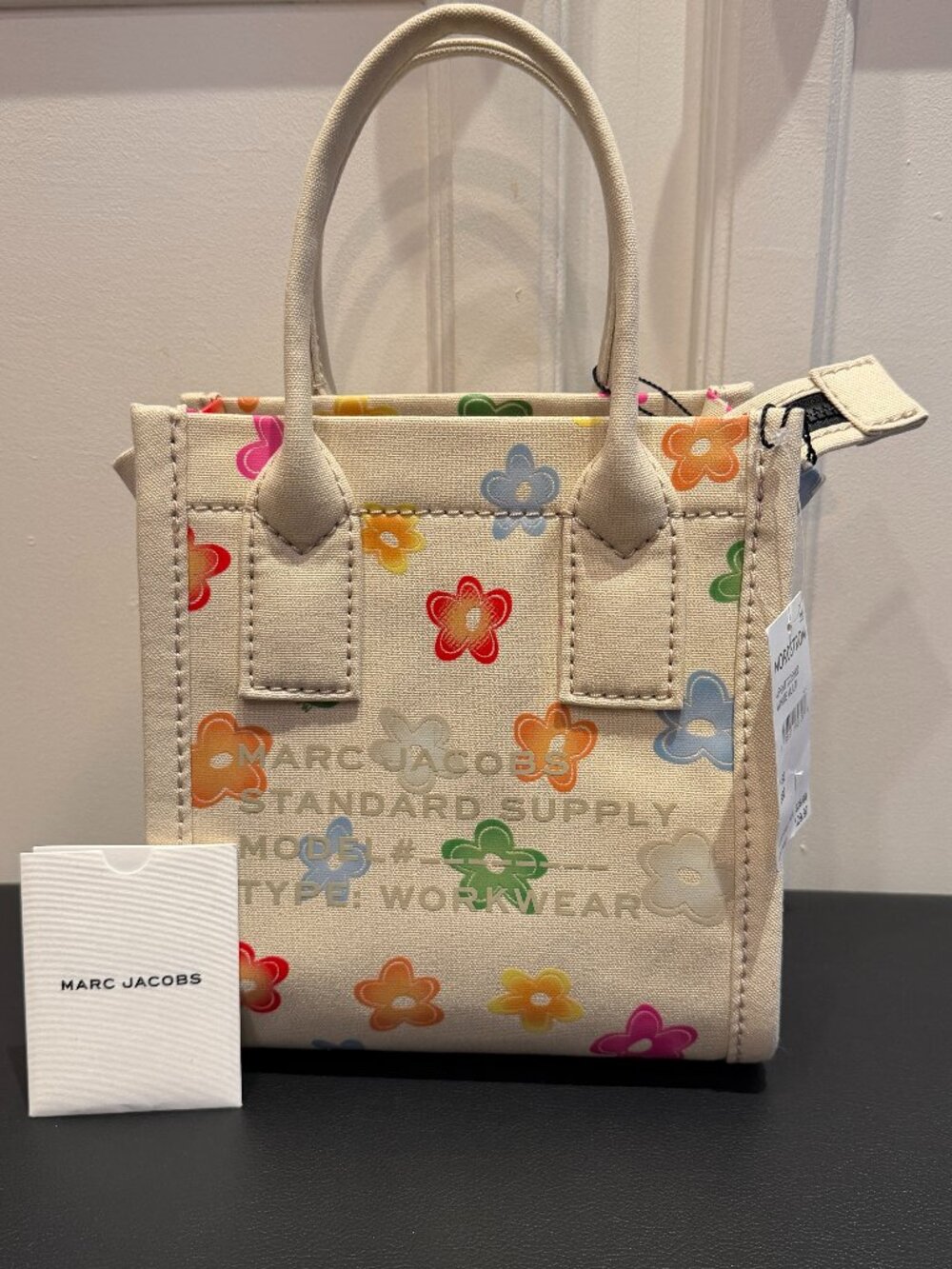NWT Marc Jacobs Flower Print Canvas Small Standard Supply Tote Bag